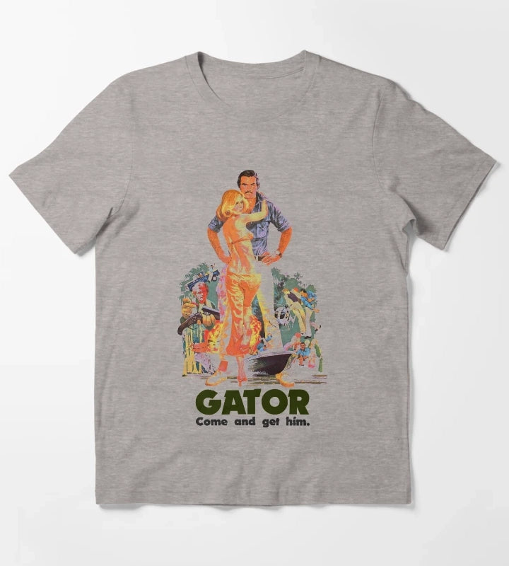 Burt Reynolds is Gator Cult Classic Fan Art T-Shirt Heather Grey