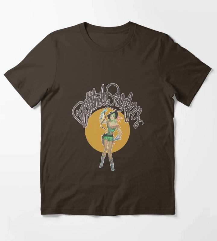 Butthole Surfers Cowgirl T-Shirt Brown
