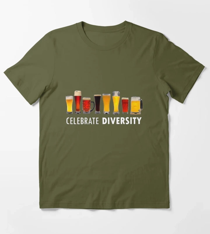 CELEBRATE DIVERSITY T-Shirt Olive Green