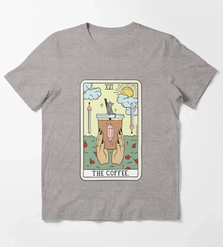 COFFEE READING LIGHT T-Shirt Heather Grey