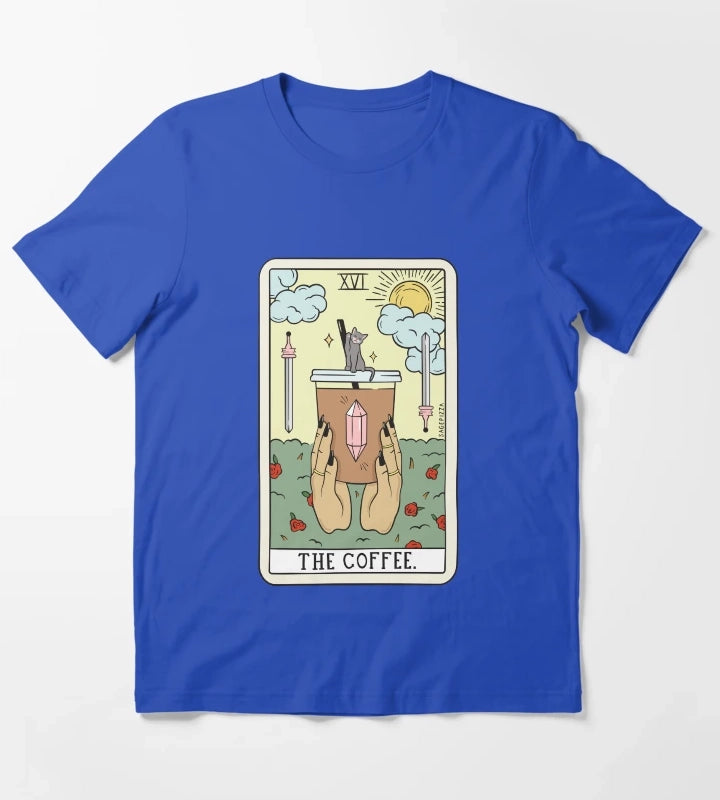 COFFEE READING LIGHT T-Shirt Blue