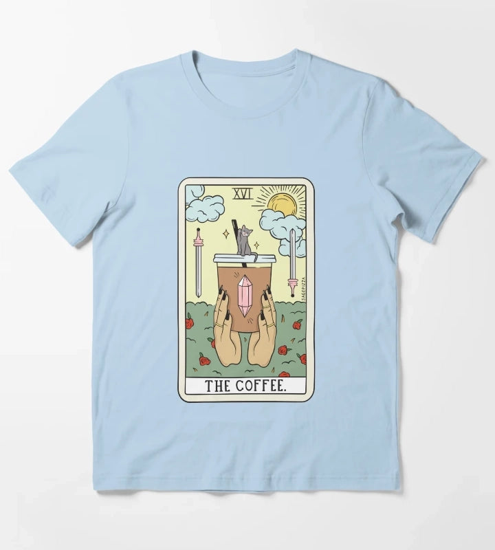COFFEE READING LIGHT T-Shirt Sky Blue