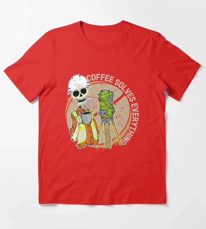 COFFEE SOLVES EVERYTHING T-Shirt Red