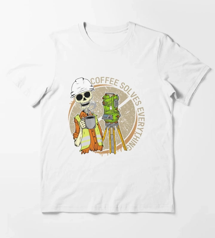 COFFEE SOLVES EVERYTHING T-Shirt White