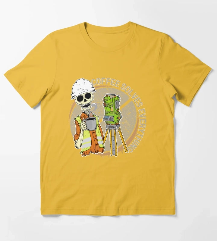 COFFEE SOLVES EVERYTHING T-Shirt Yellow