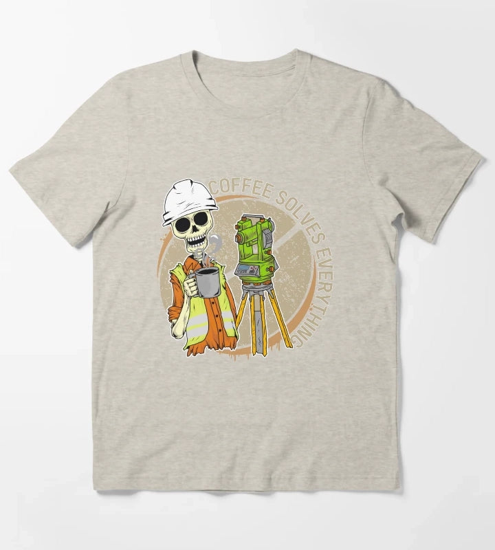 COFFEE SOLVES EVERYTHING T-Shirt Cream
