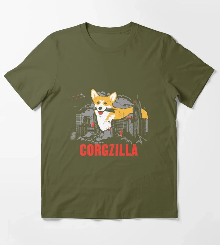 CORGZILLA T-Shirt Olive Green