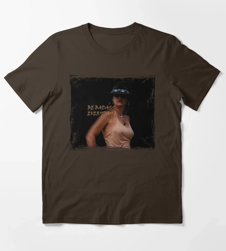 COWGIRL QUOTES COWGIRL ART T-Shirt Brown