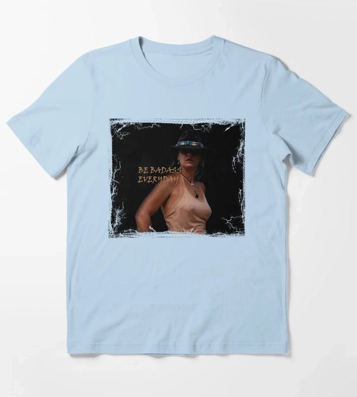 COWGIRL QUOTES COWGIRL ART T-Shirt Sky Blue