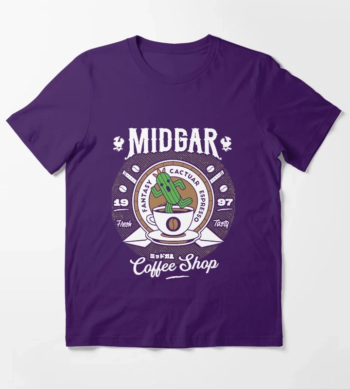 Cactuar Coffee Shop T-Shirt Purple