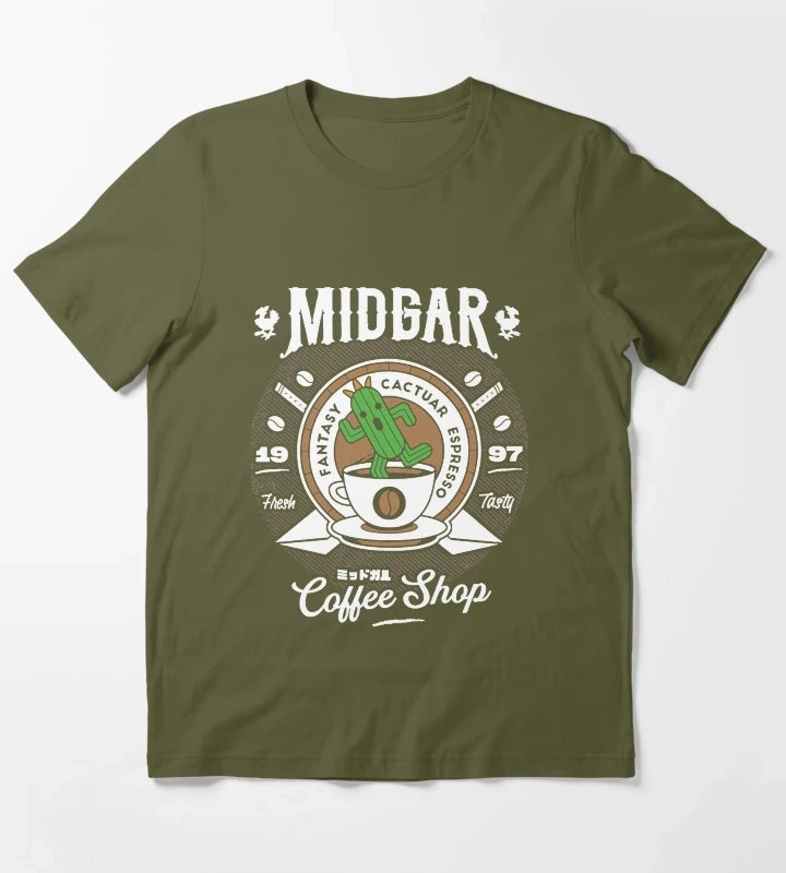 Cactuar Coffee Shop T-Shirt Olive Green