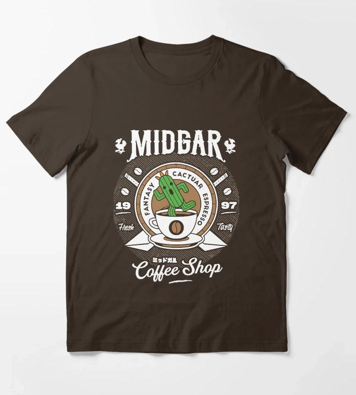Cactuar Coffee Shop T-Shirt Brown