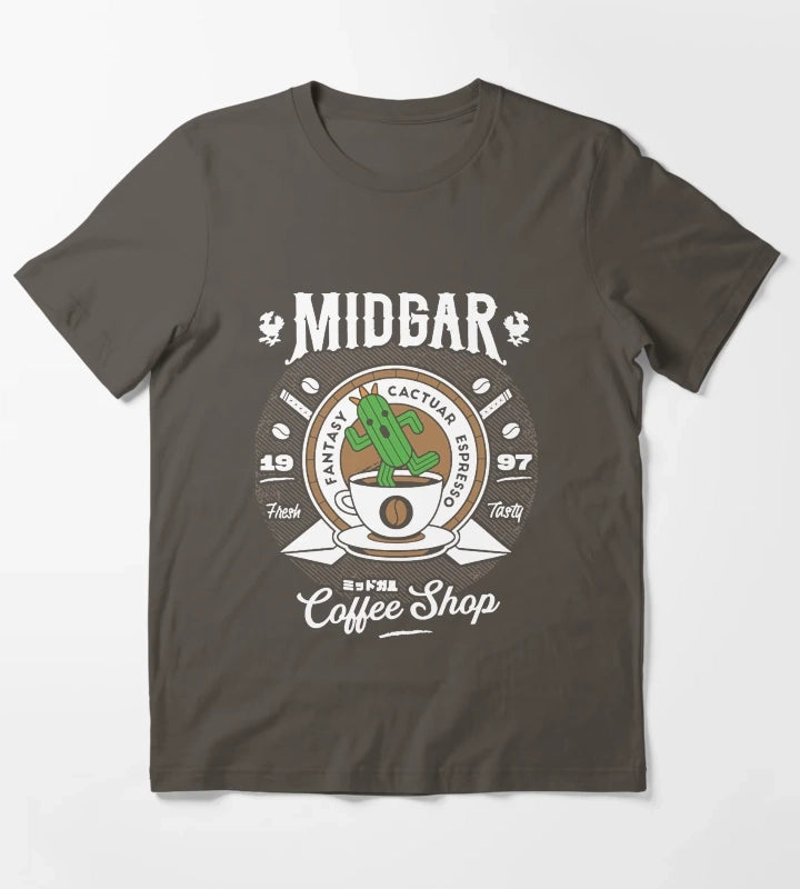Cactuar Coffee Shop T-Shirt Dark Grey