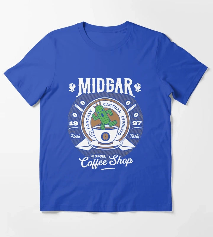 Cactuar Coffee Shop T-Shirt Blue