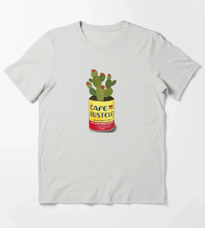 Cactus in a cafe bustelo can kitchen art T-Shirt Light Grey