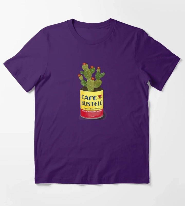 Cactus in a cafe bustelo can kitchen art T-Shirt Purple