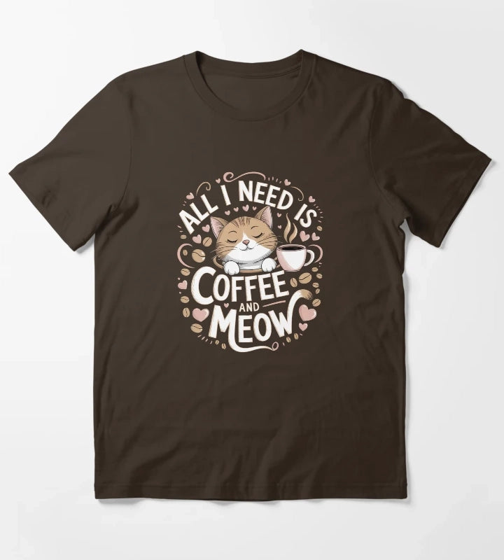 Caffeinated Kitty This fun gift is for anyone who loves cats and caffeine T-Shirt Brown