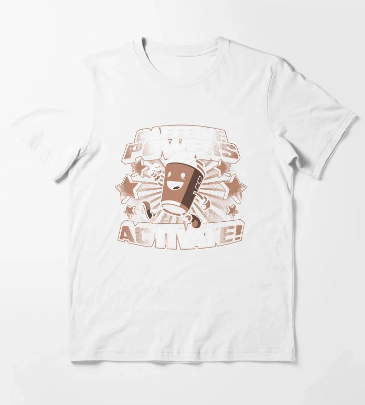 Caffeine Powers Activate T-Shirt White
