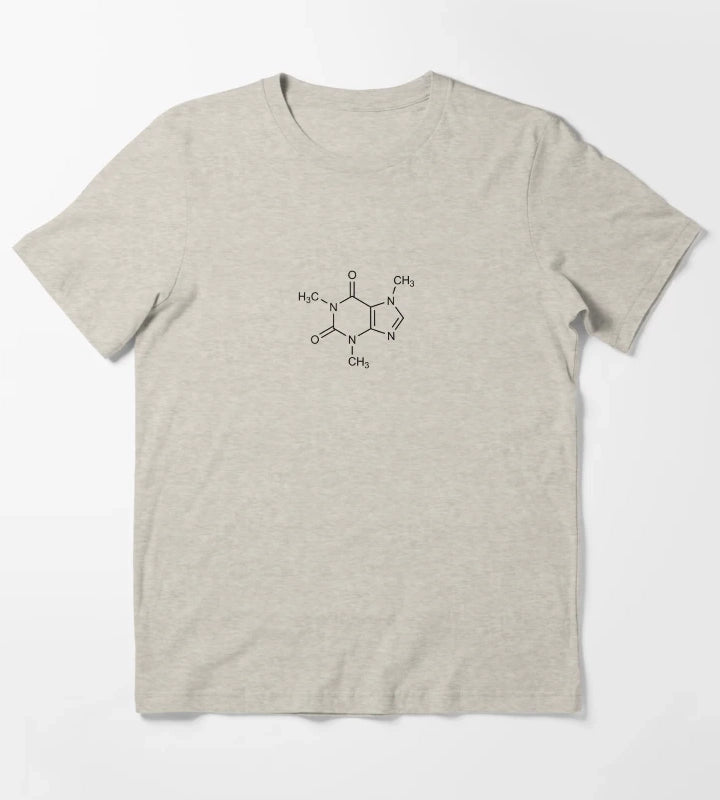 Caffeine Structural Formula T-Shirt Cream