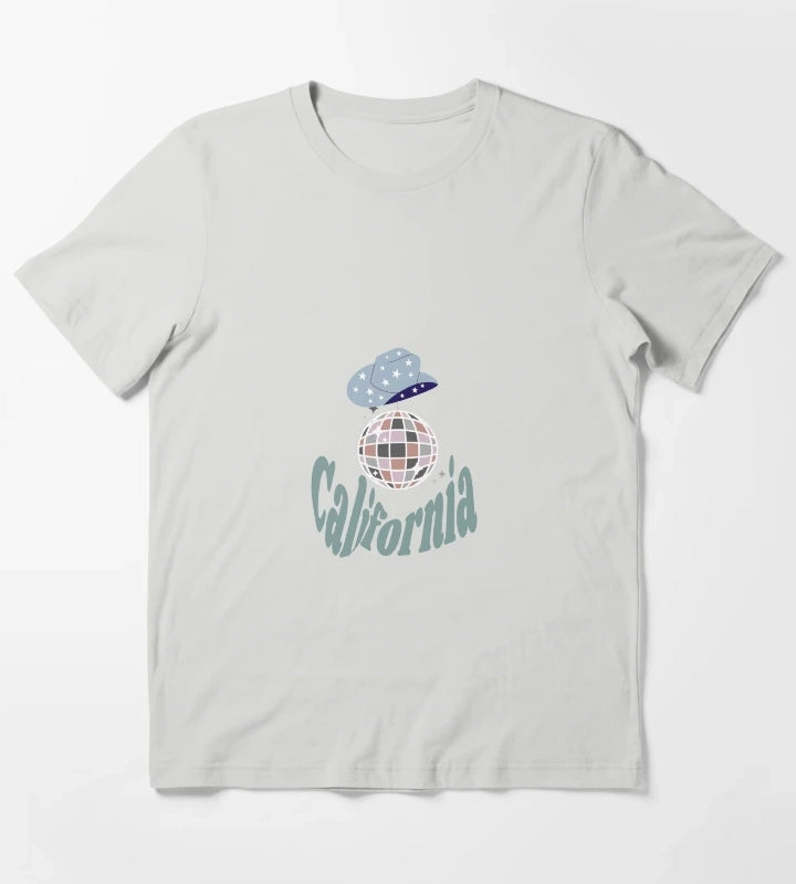 California Disco Cowgirl T-Shirt Light Grey