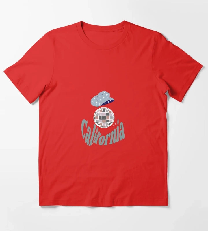 California Disco Cowgirl T-Shirt Red