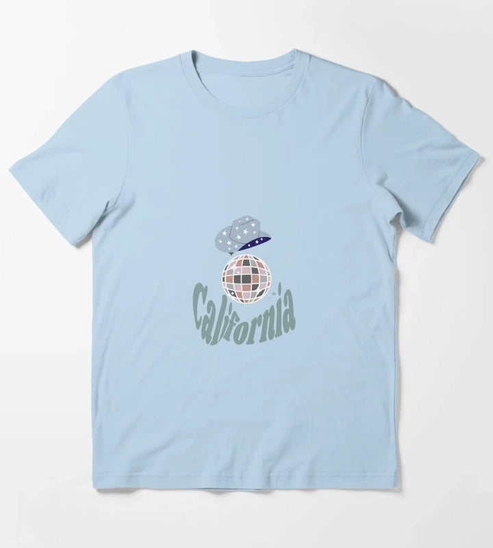 California Disco Cowgirl T-Shirt Sky Blue