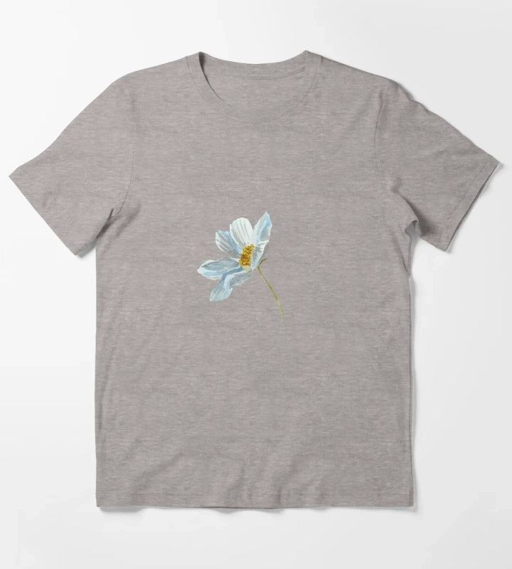 Camomile daisy flower a cute watercolor sketch T-Shirt Heather Grey