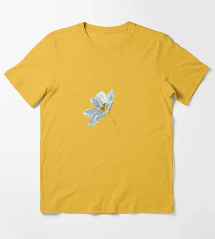 Camomile daisy flower a cute watercolor sketch T-Shirt Yellow