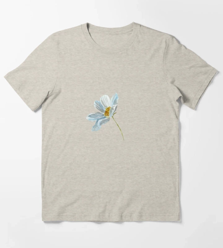 Camomile daisy flower a cute watercolor sketch T-Shirt Cream