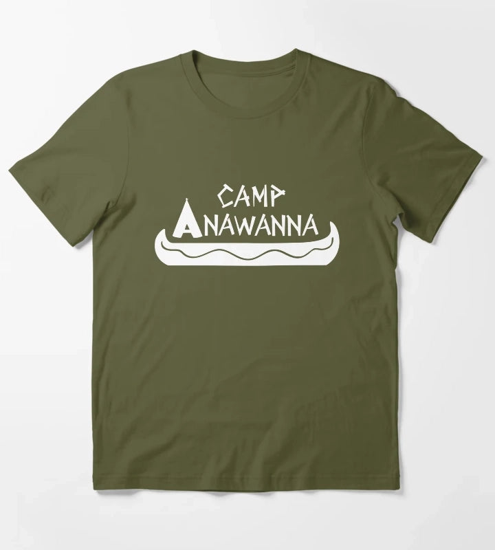 Camp Anawanna White T-Shirt Olive Green