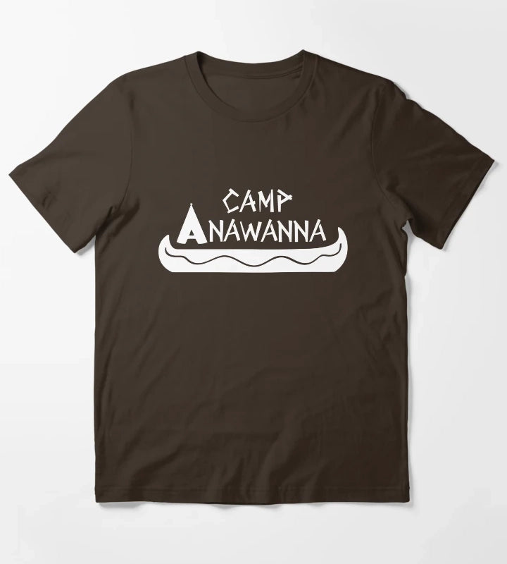 Camp Anawanna White T-Shirt Brown