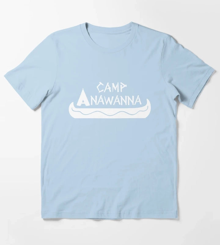 Camp Anawanna White T-Shirt Sky Blue