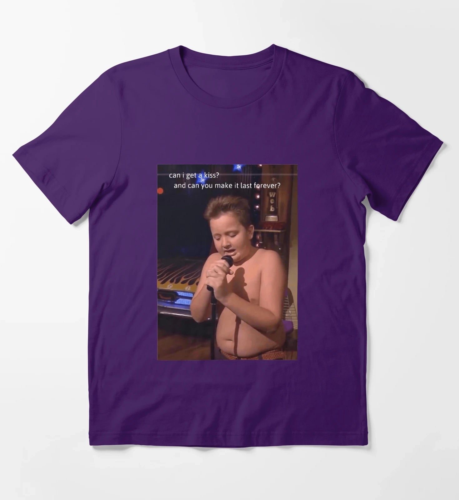 Can I Get A Kiss And Can You Make It Last Forever Gibby Get a Kiss T-Shirt Purple