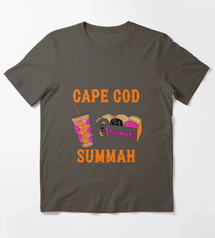 Cape Cod Summah Runnin on Dunkin T-Shirt Dark Grey