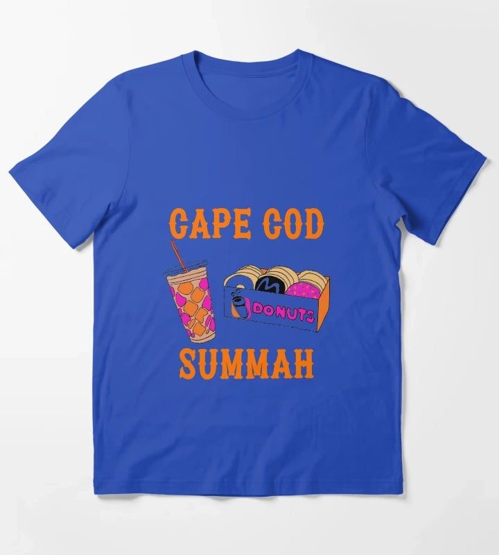 Cape Cod Summah Runnin on Dunkin T-Shirt Blue