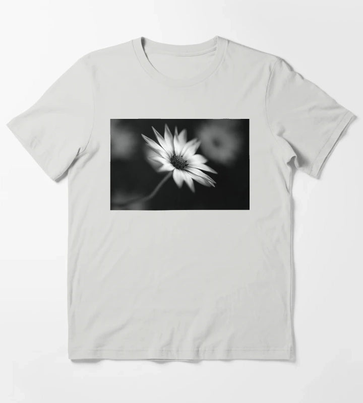 Cape Daisy BW Flower T-Shirt Light Grey