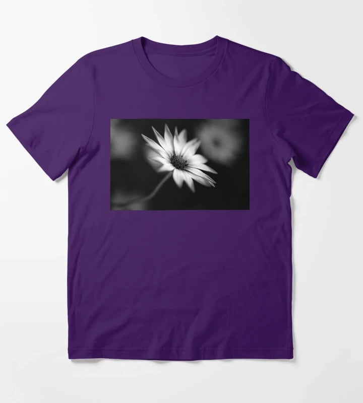Cape Daisy BW Flower T-Shirt Purple