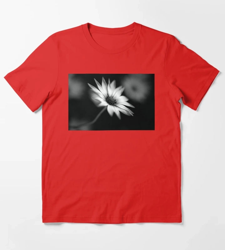 Cape Daisy BW Flower T-Shirt Red