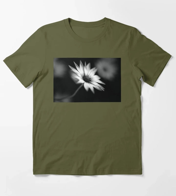 Cape Daisy BW Flower T-Shirt Olive Green