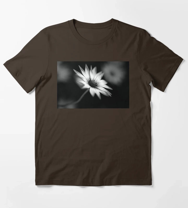Cape Daisy BW Flower T-Shirt Brown