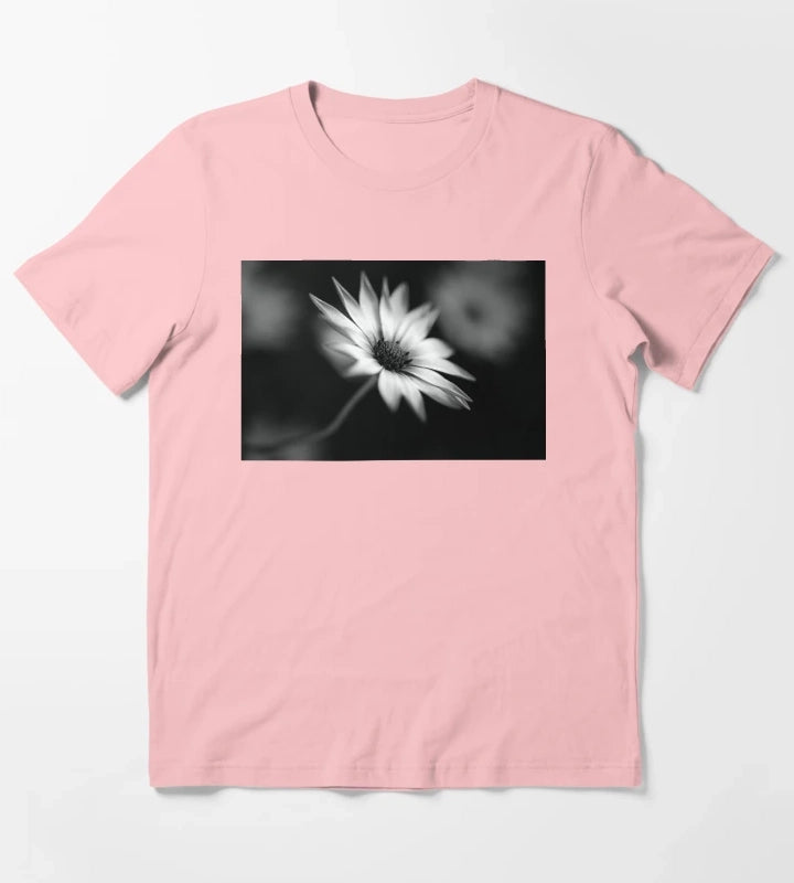 Cape Daisy BW Flower T-Shirt Dark Grey