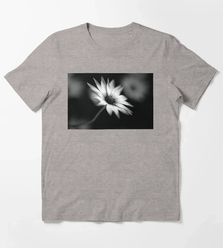Cape Daisy BW Flower T-Shirt Heather Grey