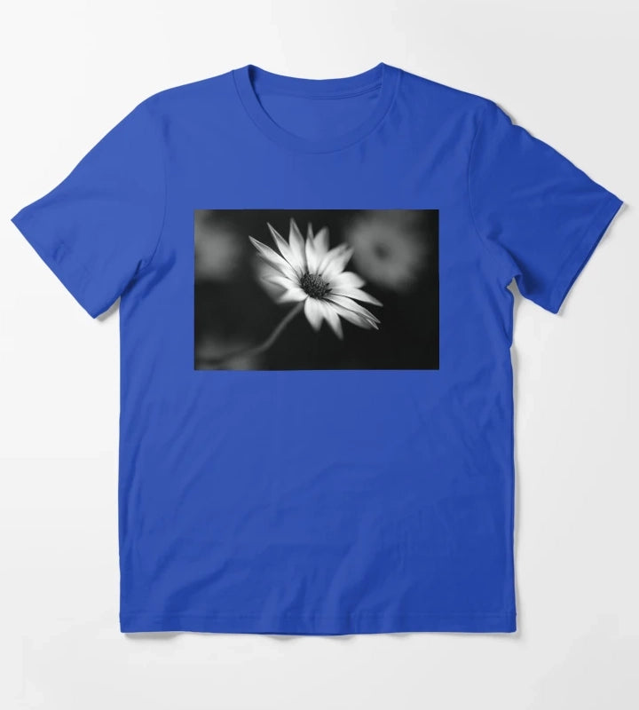 Cape Daisy BW Flower T-Shirt Blue