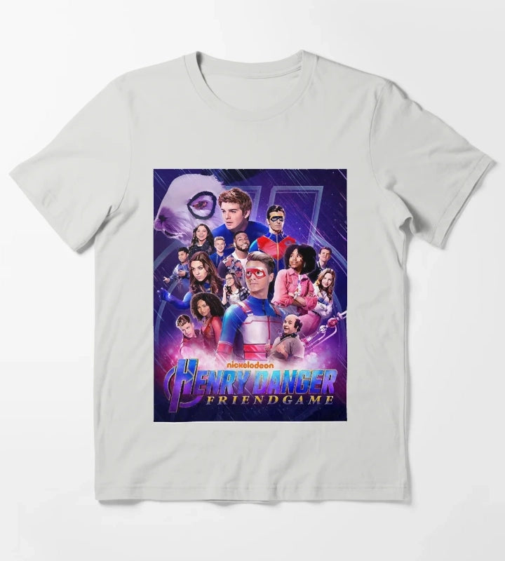 Captain Henry and Kid Danger T-Shirt Light Grey