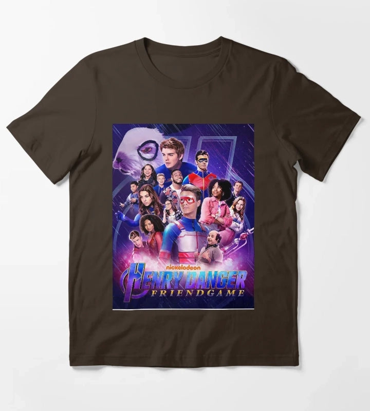 Captain Henry and Kid Danger T-Shirt Brown