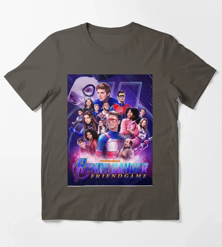 Captain Henry and Kid Danger T-Shirt Dark Grey