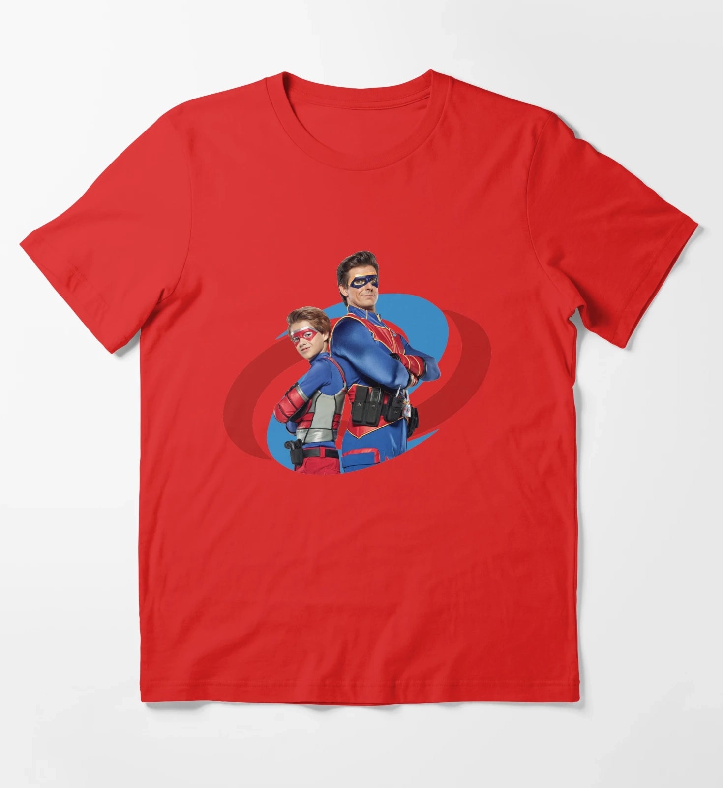Captain Man and Kid Danger T-Shirt Red