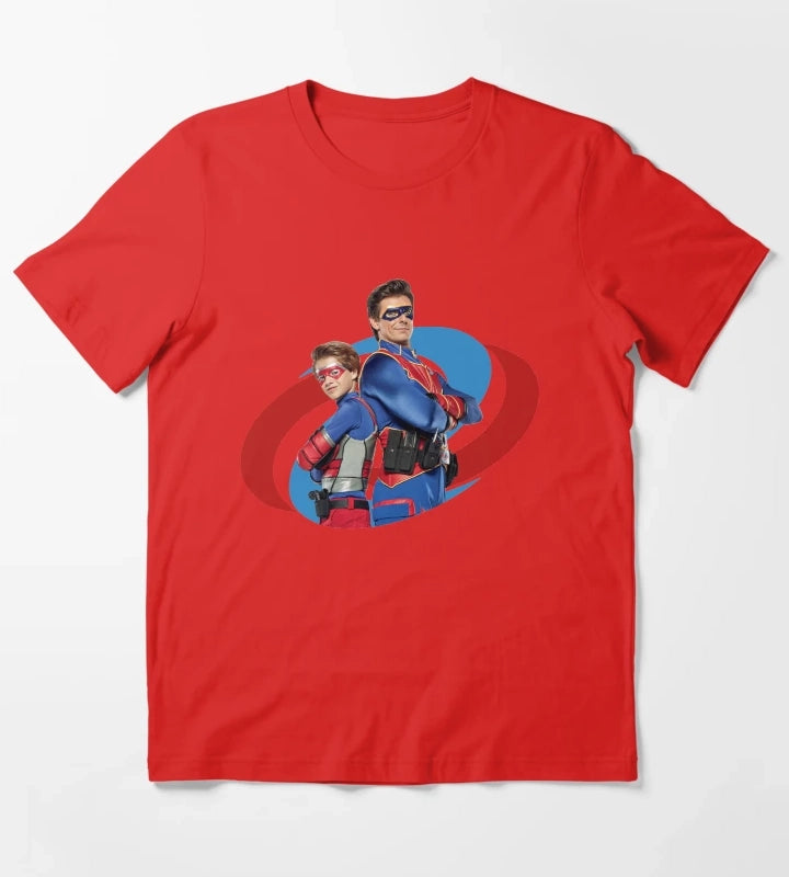 Captain Man and Kid Danger T-Shirt Red