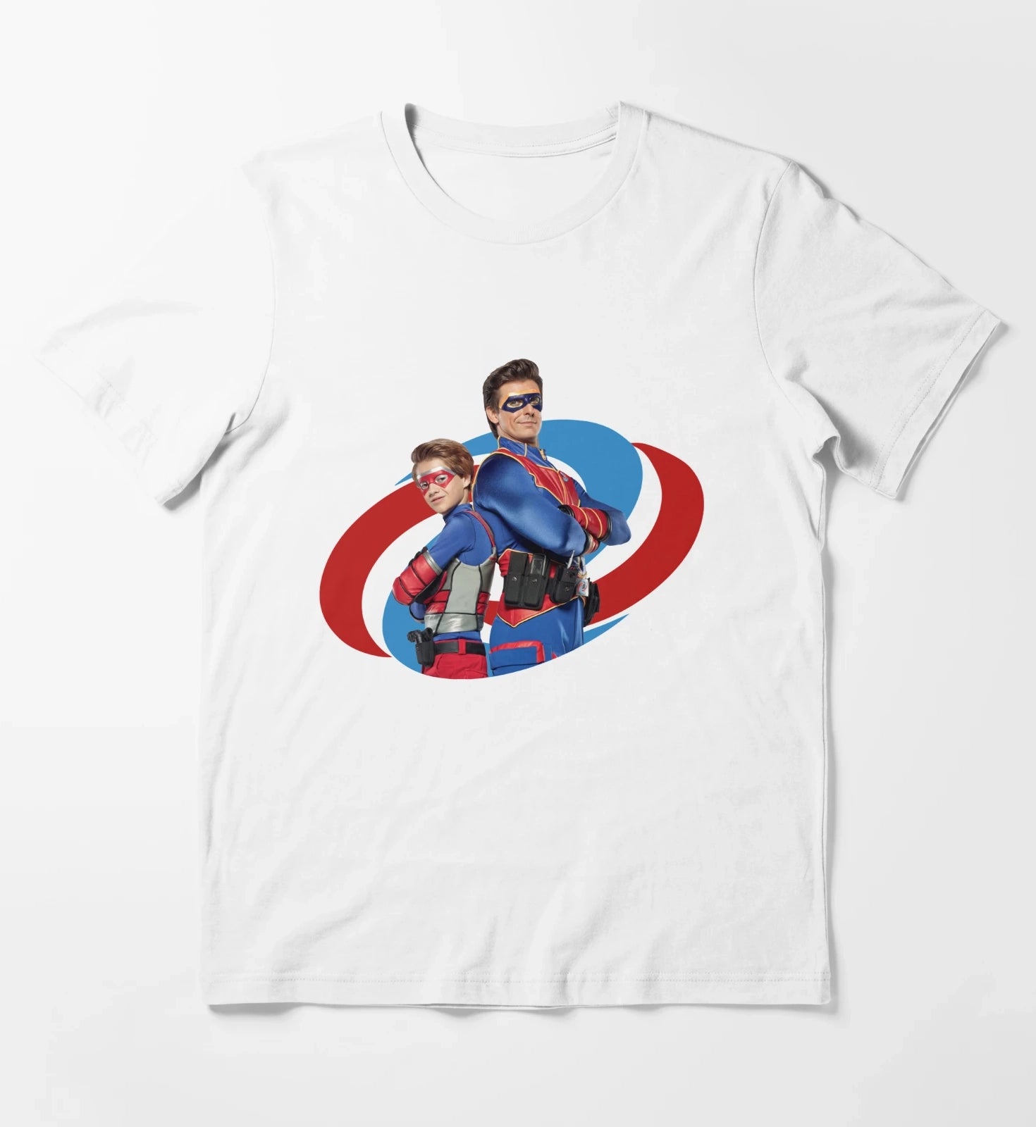Captain Man and Kid Danger T-Shirt White