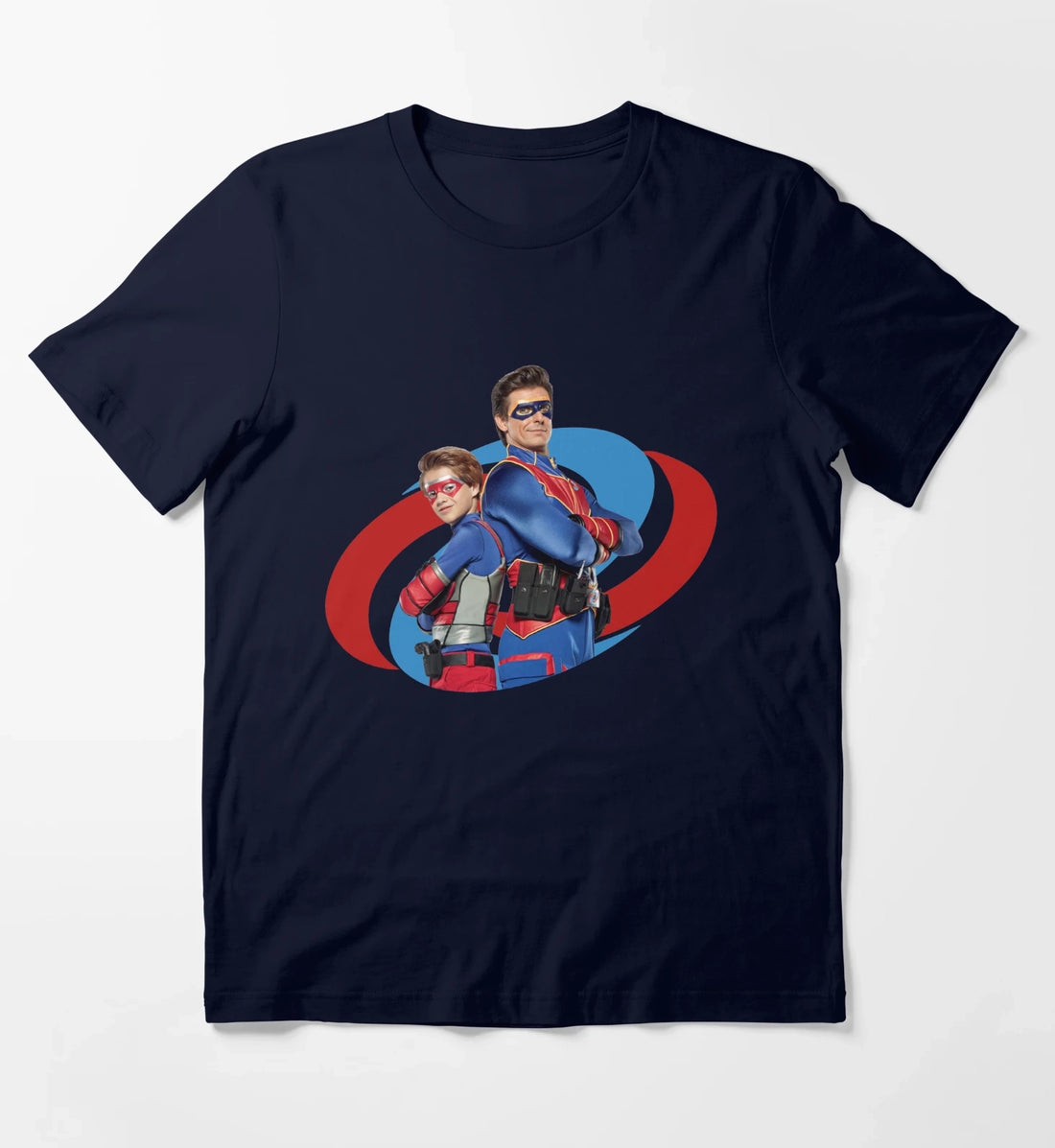 Captain Man and Kid Danger T-Shirt Navy